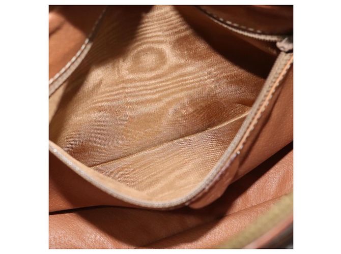 Céline Borsa a spalla in tela Macadam CELINE in pelle PVC marrone oro Auth 131702 D'oro - vista 18