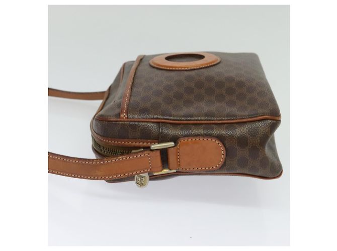 Céline Borsa a spalla in tela Macadam CELINE in pelle PVC marrone oro Auth 131702 D'oro - vista 4