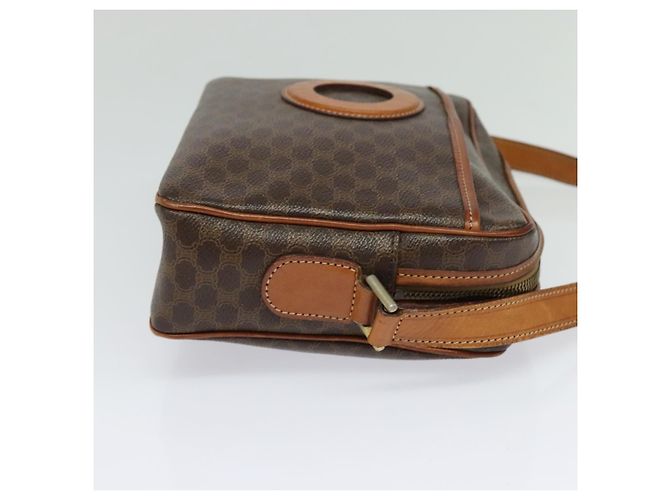 Céline Borsa a spalla in tela Macadam CELINE in pelle PVC marrone oro Auth 131702 D'oro - vista 5