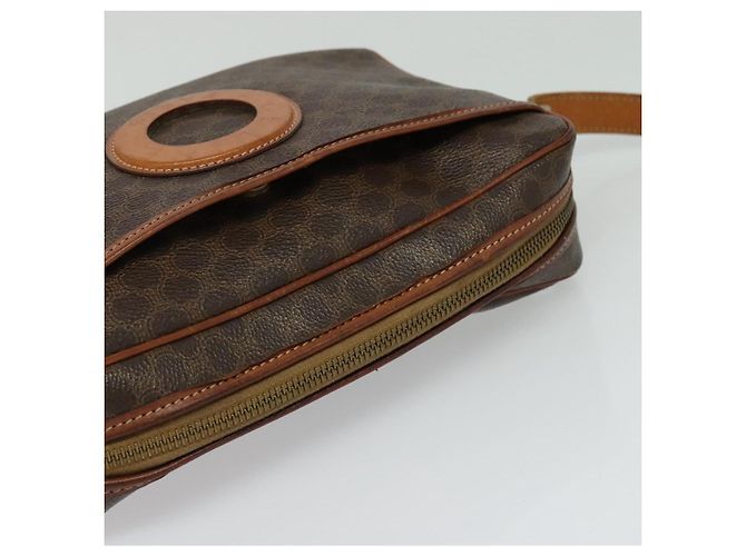 Céline Borsa a spalla in tela Macadam CELINE in pelle PVC marrone oro Auth 131702 D'oro - vista 6
