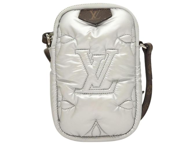 Coussin LOUIS VUITTON LV Cuscino Pochette per Telefono Argento M81716 LV Auth 132963M - vista 13