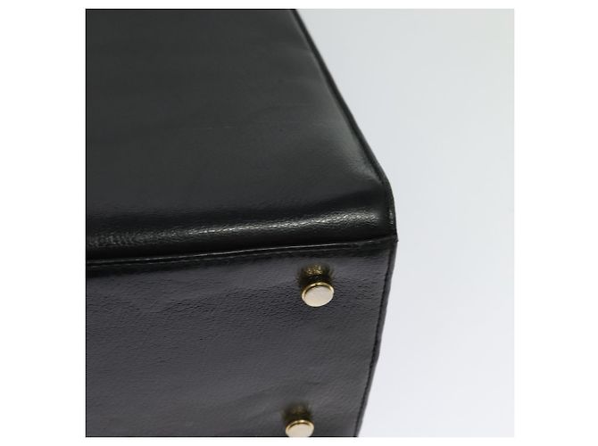 Borsa a Spalla Gancini in Pelle Nera e Oro Salvatore Ferragamo Auth gh274 Nero D'oro - vista 13