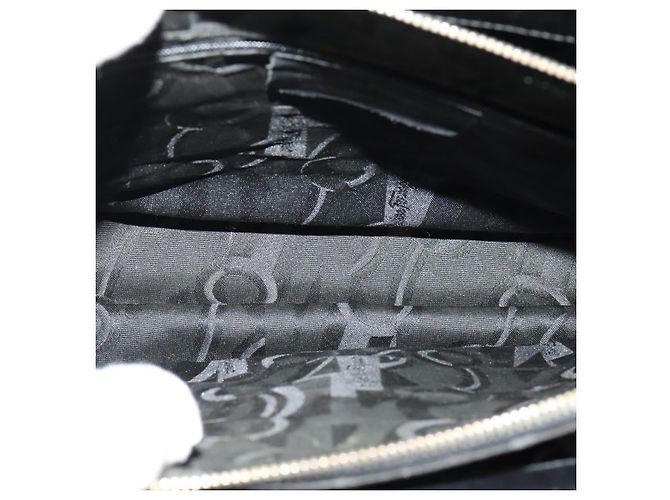 Borsa a Spalla Gancini in Pelle Nera e Oro Salvatore Ferragamo Auth gh274 Nero D'oro - vista 16