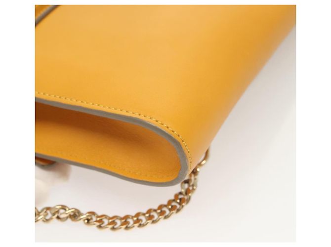 Chloé Bolso Clutch Chloe de ante amarillo dorado Auth yk18621 - vista 10