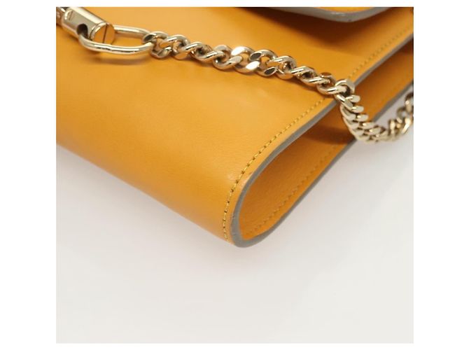 Chloé Bolso Clutch Chloe de ante amarillo dorado Auth yk18621 - vista 9