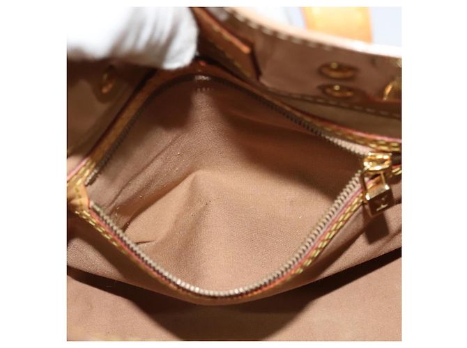 LOUIS VUITTON Monogram Vernis Reade PM Bolsa de Mão Noisette M91334 LV Auth ep9780 Avelã - vista 11