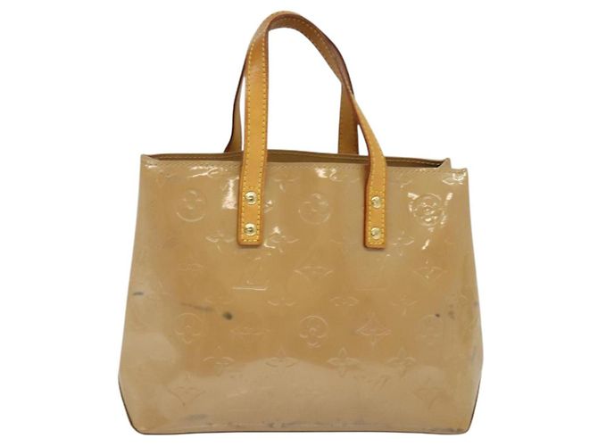 LOUIS VUITTON Monogram Vernis Reade PM Bolsa de Mão Noisette M91334 LV Auth ep9780 Avelã - vista 13