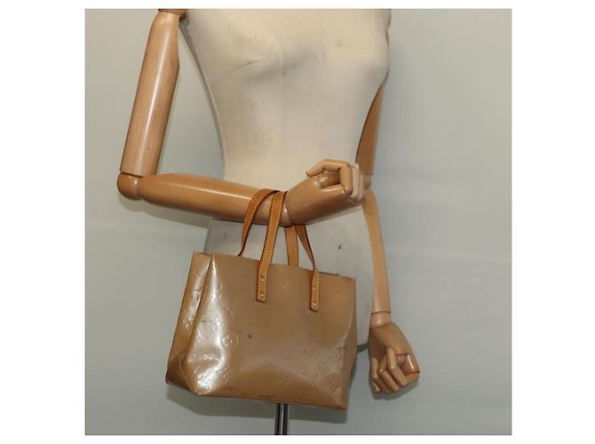LOUIS VUITTON Monogram Vernis Reade PM Bolsa de Mão Noisette M91334 LV Auth ep9780 Avelã - vista 20