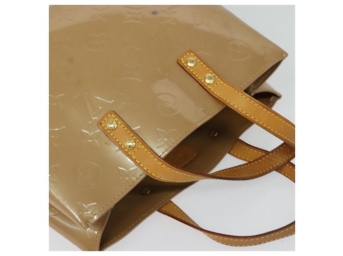 LOUIS VUITTON Monogram Vernis Reade PM Bolsa de Mão Noisette M91334 LV Auth ep9780 Avelã - vista 6