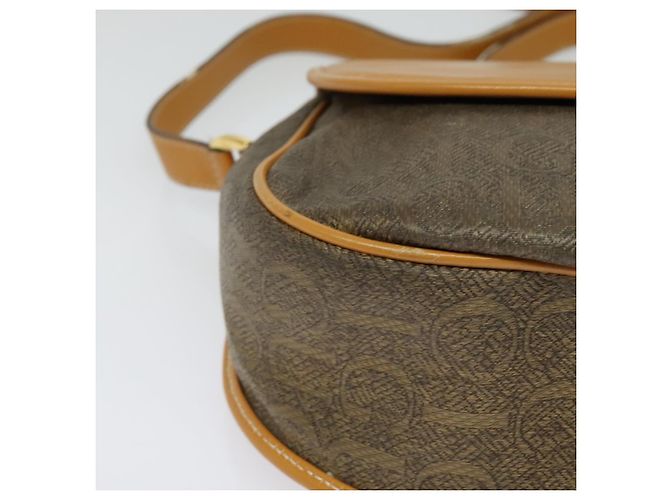 Borsa a Spalla GUCCI PVC Marrone Oro 001 084 1304 Auth ep9857 D'oro - vista 10
