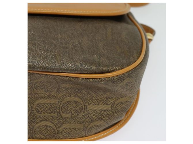 Borsa a Spalla GUCCI PVC Marrone Oro 001 084 1304 Auth ep9857 D'oro - vista 11