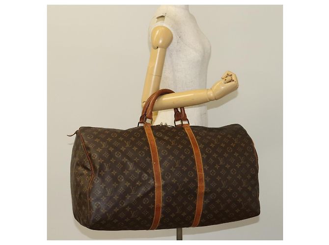 LOUIS VUITTON Borsa Boston Monogram Keepall 60 M41422 LV Auth 129878 Monogramma - vista 21