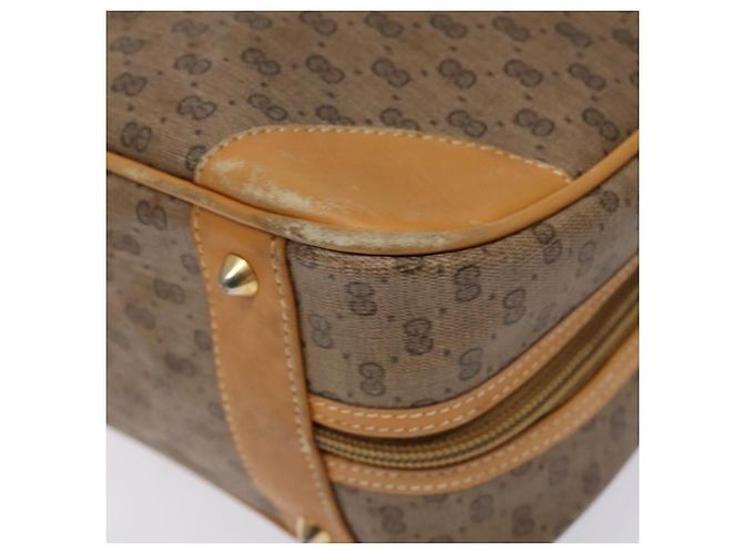 Gucci Borsa a mano Micro GG Supreme in PVC beige e oro 000 104 0030 Auth gh453 D'oro - vista 10