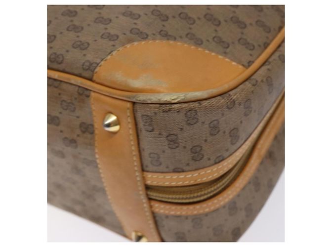Gucci Borsa a mano Micro GG Supreme in PVC beige e oro 000 104 0030 Auth gh453 D'oro - vista 12