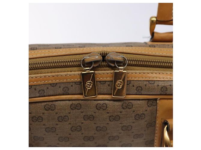 Gucci Borsa a mano Micro GG Supreme in PVC beige e oro 000 104 0030 Auth gh453 D'oro - vista 15