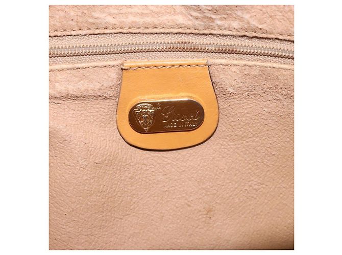 Gucci Borsa a mano Micro GG Supreme in PVC beige e oro 000 104 0030 Auth gh453 D'oro - vista 16