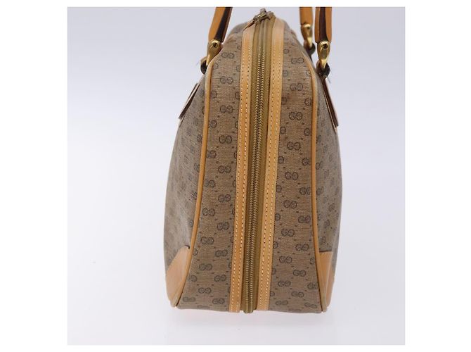 Gucci Borsa a mano Micro GG Supreme in PVC beige e oro 000 104 0030 Auth gh453 D'oro - vista 4