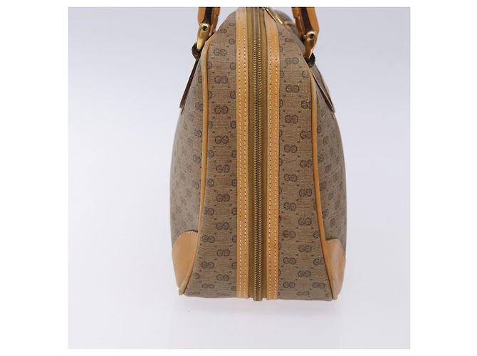 Gucci Borsa a mano Micro GG Supreme in PVC beige e oro 000 104 0030 Auth gh453 D'oro - vista 5