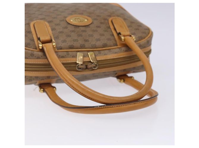 Gucci Borsa a mano Micro GG Supreme in PVC beige e oro 000 104 0030 Auth gh453 D'oro - vista 7