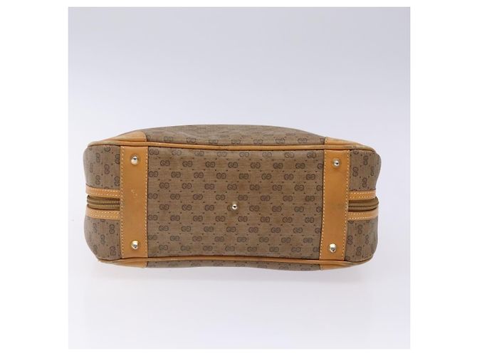 Gucci Borsa a mano Micro GG Supreme in PVC beige e oro 000 104 0030 Auth gh453 D'oro - vista 9