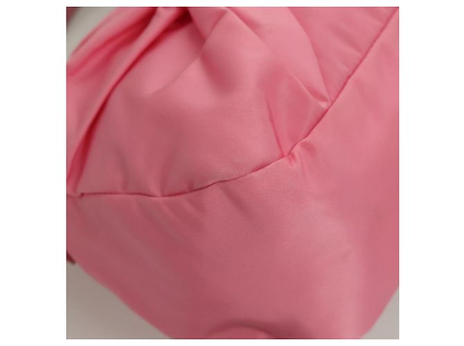 PRADA Borsa a Mano Nylon 2in1 Rosa Oro Auth ep9408 D'oro - vista 15