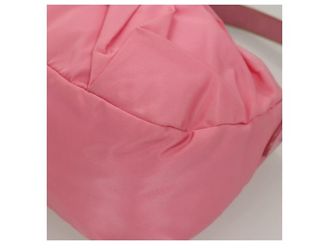 PRADA Borsa a Mano Nylon 2in1 Rosa Oro Auth ep9408 D'oro - vista 16