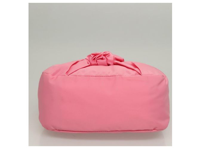 PRADA Borsa a Mano Nylon 2in1 Rosa Oro Auth ep9408 D'oro - vista 5
