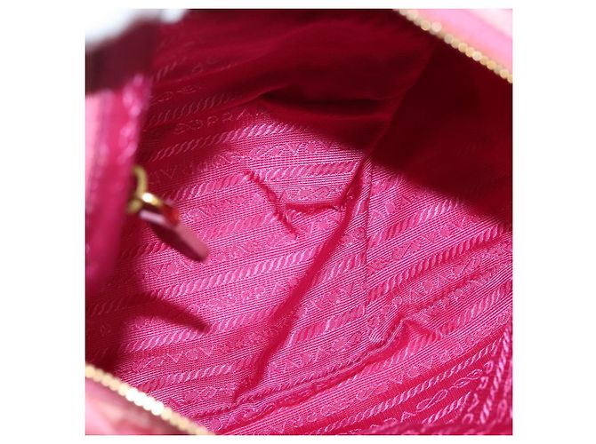 PRADA Borsa a Mano Nylon 2in1 Rosa Oro Auth ep9408 D'oro - vista 9