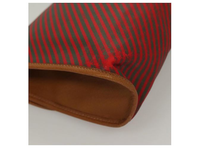 Borsa Clutch GUCCI PVC Oro Rosso 89 01 040 Auth bs27689 D'oro - vista 10