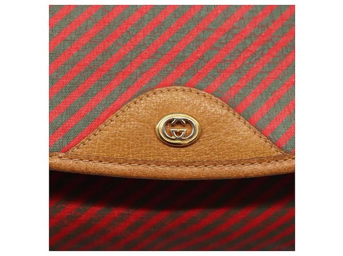 Borsa Clutch GUCCI PVC Oro Rosso 89 01 040 Auth bs27689 D'oro - vista 12