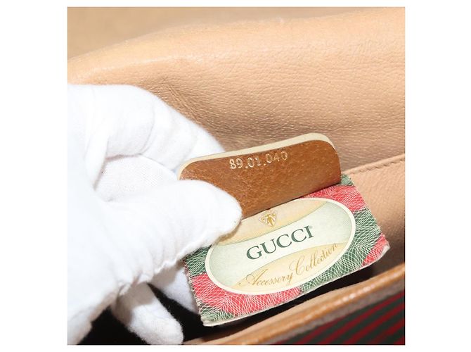Borsa Clutch GUCCI PVC Oro Rosso 89 01 040 Auth bs27689 D'oro - vista 19
