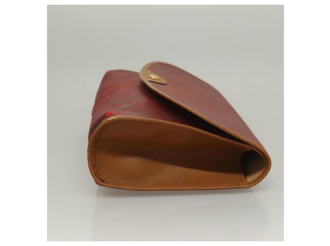Borsa Clutch GUCCI PVC Oro Rosso 89 01 040 Auth bs27689 D'oro - vista 4