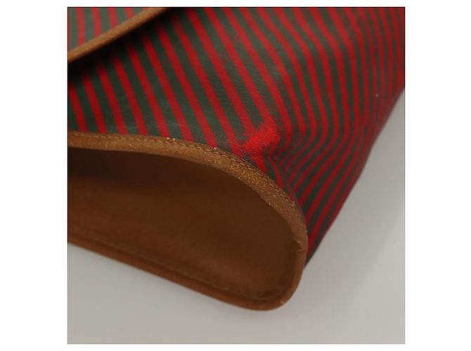 Borsa Clutch GUCCI PVC Oro Rosso 89 01 040 Auth bs27689 D'oro - vista 8