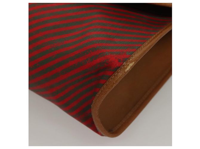 Borsa Clutch GUCCI PVC Oro Rosso 89 01 040 Auth bs27689 D'oro - vista 9