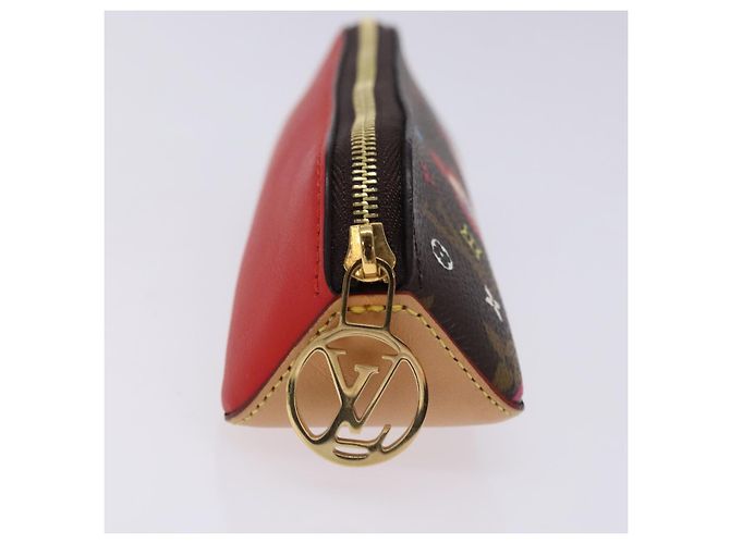 LOUIS VUITTON Astuccio per Penna Vivienne Monogram Elizabeth GI0540 LV Auth 131835 Rosso Monogramma - vista 4