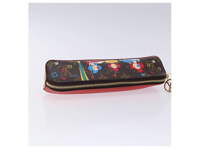LOUIS VUITTON Astuccio per Penna Vivienne Monogram Elizabeth GI0540 LV Auth 131835 Rosso Monogramma - vista 5