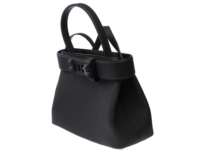 Médor Hermès Bolsa HERMES Medor em Couro Preto - 102782 - vista 5
