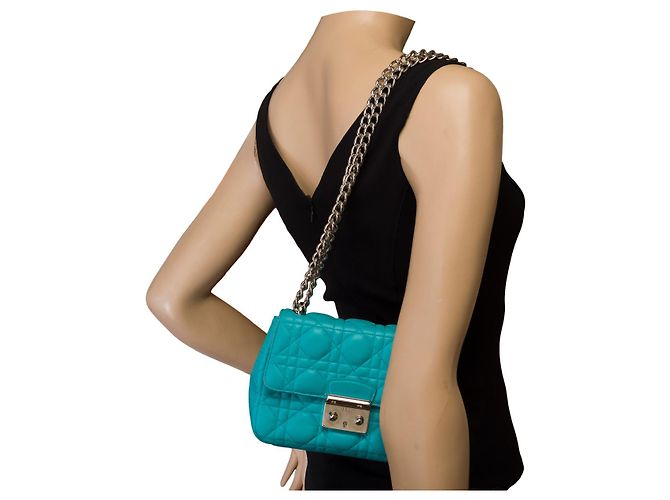 Borsa DIOR Miss Dior in Pelle Blu - 102738 - vista 13
