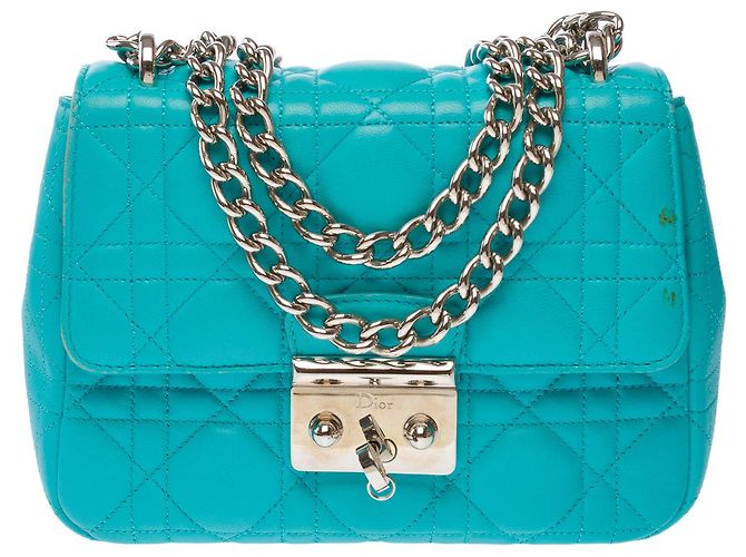 Borsa DIOR Miss Dior in Pelle Blu - 102738 - vista 3