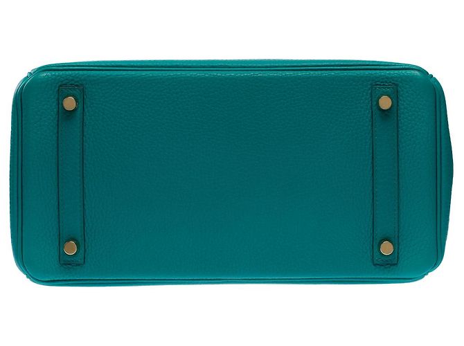 Hermès Borsa HERMES Birkin 30 in Pelle Blu - 102742 - vista 11