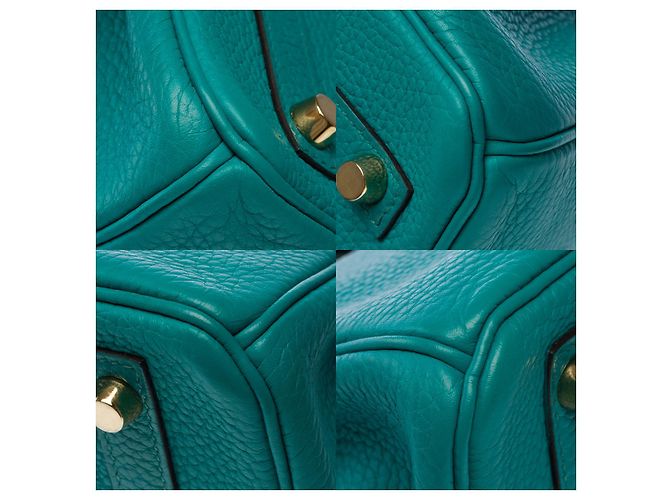 Hermès Borsa HERMES Birkin 30 in Pelle Blu - 102742 - vista 12