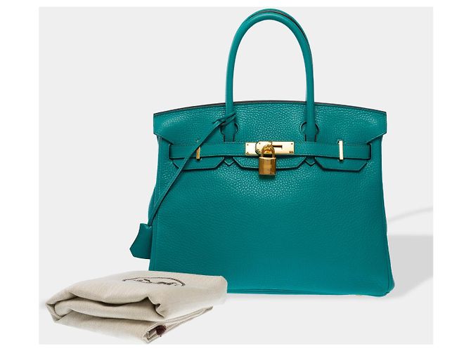 Hermès Borsa HERMES Birkin 30 in Pelle Blu - 102742 - vista 2