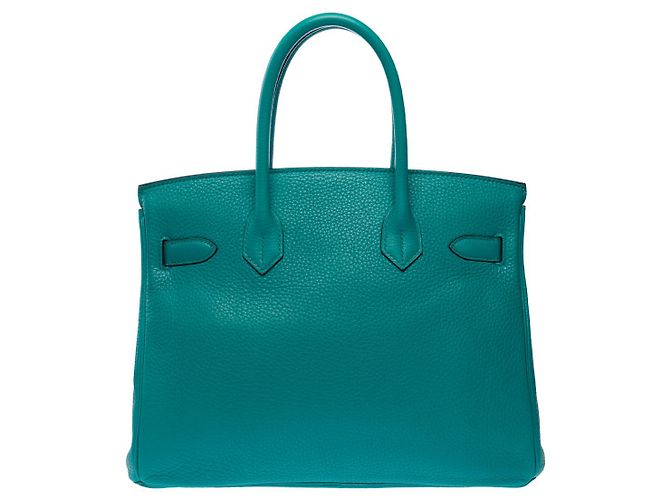 Hermès Borsa HERMES Birkin 30 in Pelle Blu - 102742 - vista 4