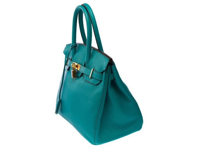 Hermès Borsa HERMES Birkin 30 in Pelle Blu - 102742 - vista 5