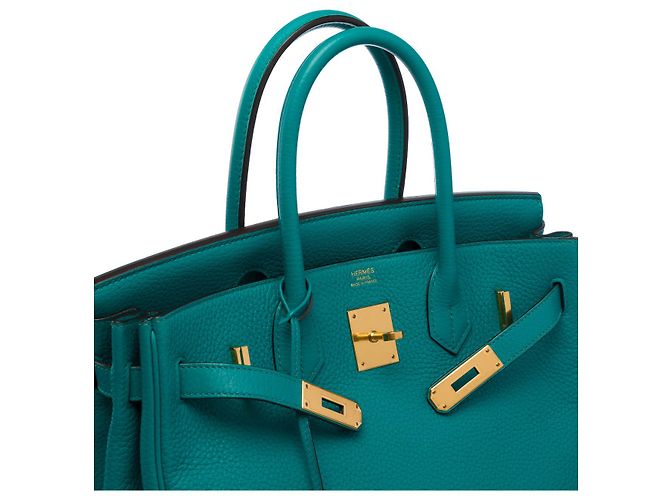 Hermès Borsa HERMES Birkin 30 in Pelle Blu - 102742 - vista 7