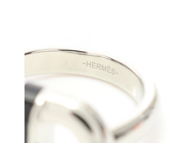 Hermès Hermes Maillon Chaine d'Ancre Noir Ring Black Silvery - view 4