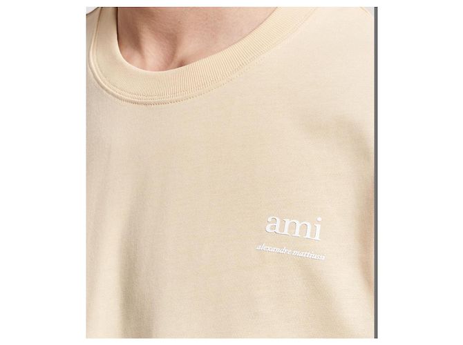 Camiseta Ami Paris Beige de Algodón - vista 3