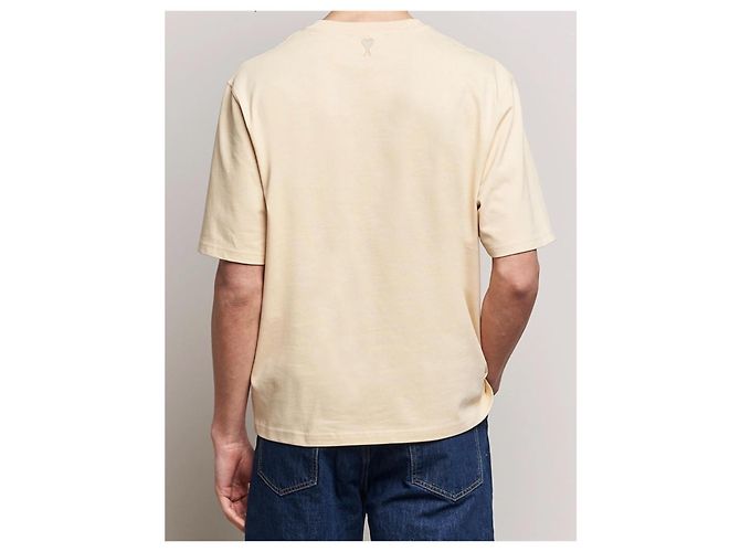 Camiseta Ami Paris Beige de Algodón - vista 4