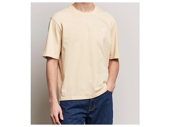 Camiseta Ami Paris Beige de Algodón - vista 5