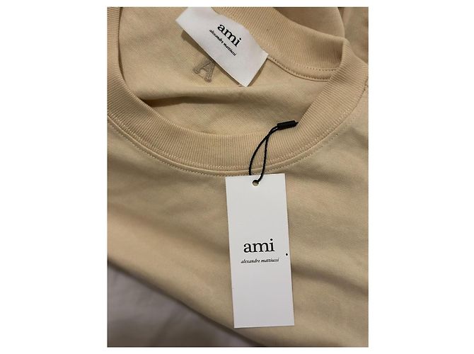 Camiseta Ami Paris Beige de Algodón - vista 6
